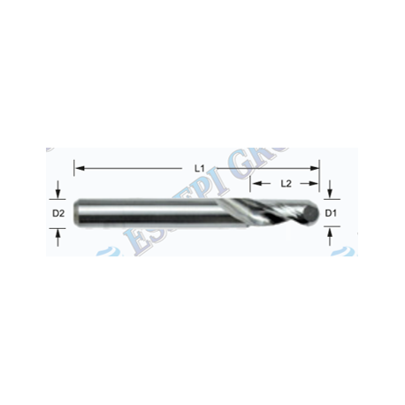 Frese a 1 tagliente con punta arrotondata